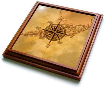 3dRose Trivet, 8 by 8-Inch, Brown