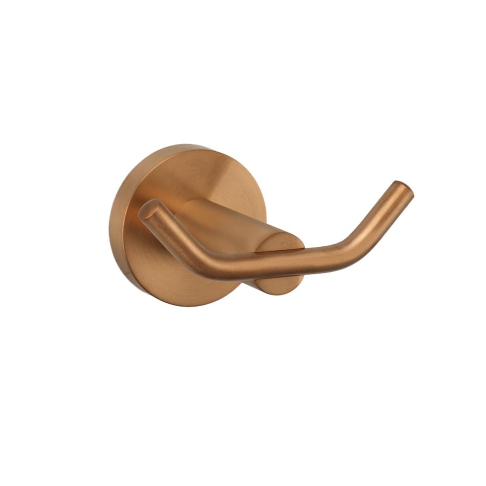 HRXEXSBAM Stainless Steel Double Robe Hooks, Multi-Finish Towel Coat Hat Wall Hanger for Bathroom(Rose Gold)