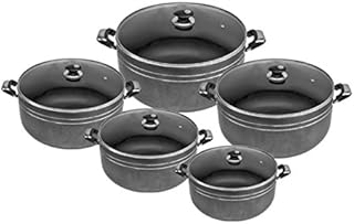 Una Non-stick 5pc Stockpot Set with Lids 28-36cm