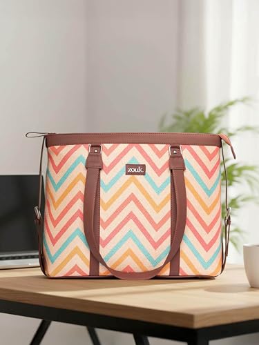 Image of ZOUK Office Bag | Stylish Bags for Office Use | Laptop Bag 15.6 inch | Stylish Tote for Office Use | Purse for Women | Vegan Leather Handbag | Daily & Travel Use |