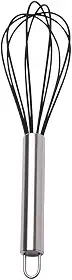 Mimo Style Batedor de Ovos e Massas Fouet, Cabeça de Silicone e Cabo em Inox de Excelente Durabilidade, Para Diversas Receitas, Massas de Bolo, Tortas, Pães, Cremes e Claras em Neve, SN914X B,