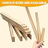 Wood Strips Slats for Wall, Square Wooden Dowels for Crafts 1/4"x 1" x 6", 20 PCS Wood Trim Planks for Crafting, Unfinished Pine Wooden Sticks Lumber Pieces for Woodworking Models Making Dollhouses #4
