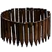 Price comparison product image JonesHouseDeco Wooden Fence Edging Outdoor Garden Lawn Landscape Flexible Decorative Border Burnt Wood Finish Length 120cm x Height 30cm - Dark Brown