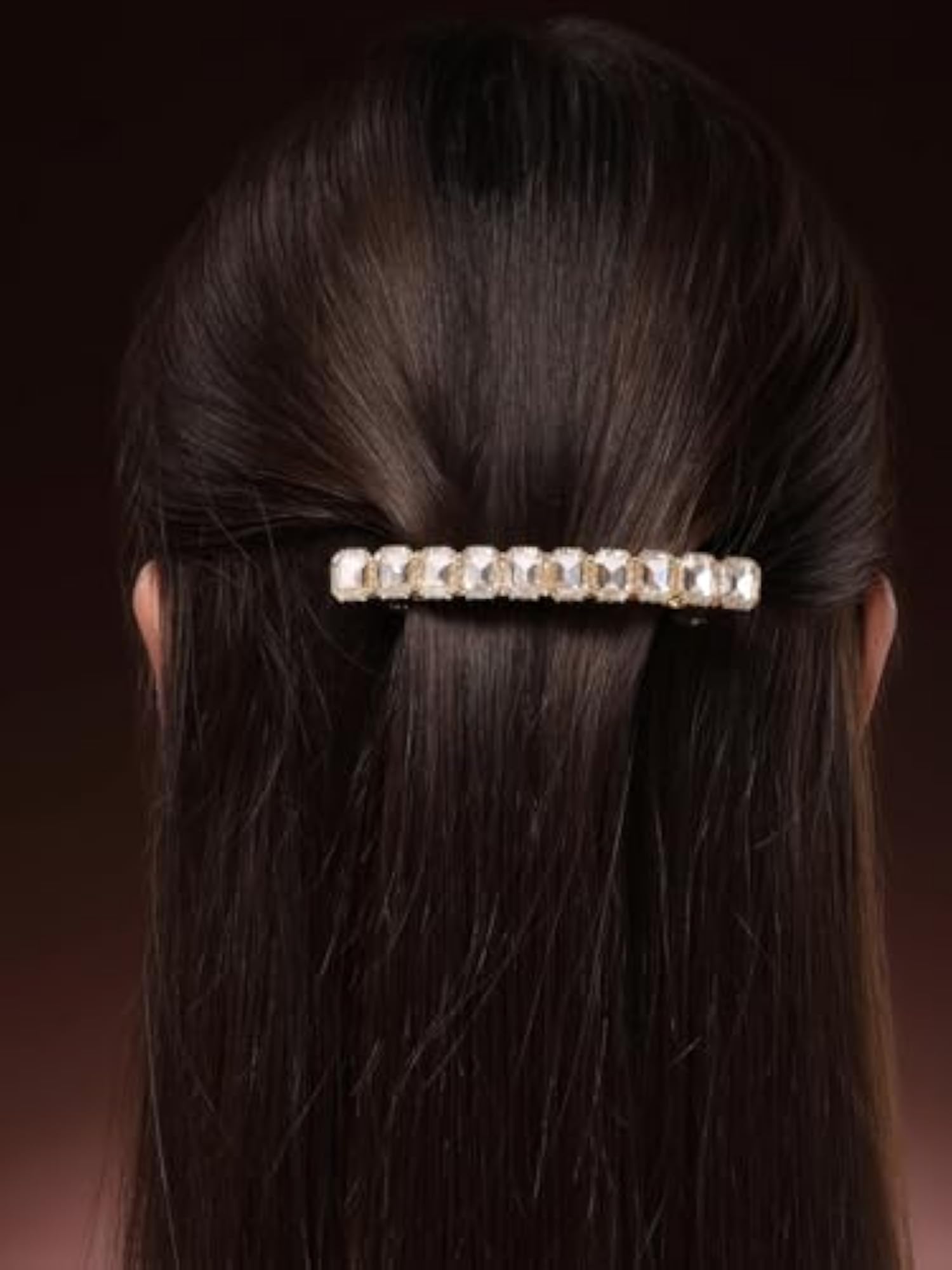 Stone Metal Clip Back Clip, Elegant Hair Accessory