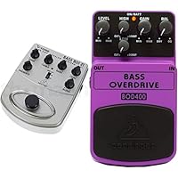 Behringer V-TONE BASS DRIVER DI BDI21 Bass Amp Modeler/Direct Recording Preamp/DI Box & BASS OVERDRIVE BOD400 Authentisches Röhren-Overdrive-Effektpedal
