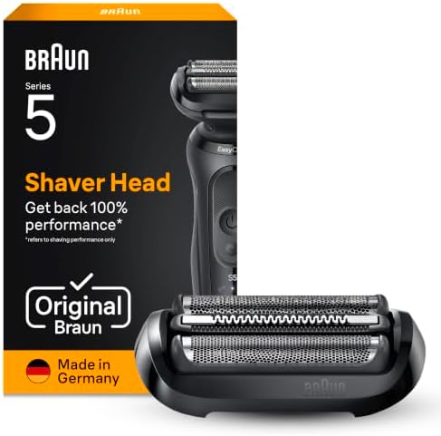 Braun Elektrorasierer Scherkopf Series 5, 54B, Schwarz | Original Ersatzscherteil Und Rasierer Zubehör vom Hersteller, Made in Germany, Kompatibel mit S5-Rasierern