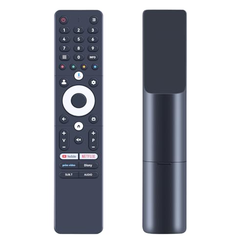 GOUYESHO Nouvelle télécommande de Remplacement pour Thomson OLED QLED UHD FHD HD Google Smart Android TV 32DSE101 SRC-4020-01（Fonction vocale）
