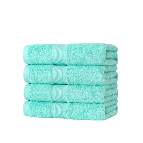 EPITEX Pure Cotton Bath Towel Soft Durable & Absorbent Quick Drying Bright Colour Multi-Purpose for Bathroom Gym & Yoga (Light Blue)