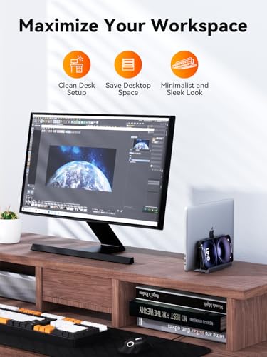 Image of Laptop Docking Station Stand Dual 4K Monitor: QUUGE USB C Docking Station Dual Monitor for Laptop, 2 HDMI (Single 4K@120Hz), 2 USB3.0 Ports, 100W PD, RJ45 Ethernet, Universal Laptop Stand USB C Dock