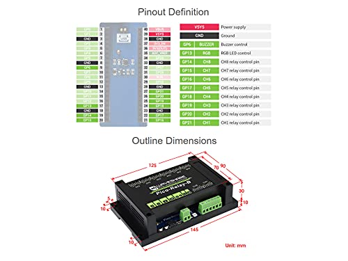 Module Relais 8 Canaux Isolé pour Raspberry Pi Pico - 6