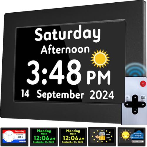 Véfaîî Digital Clock Sleep Trainer - 18 Alarms, Day Clock for Seniors