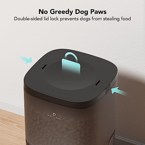 Petlibro Automatic Dog Feeder, 6L Dog Food Dispenser With Customize Schedule, Dog Feeders For Large Dogs With Timer Interactive Voice Recorder, Auto Dog Feeder 1-4 Meals Dry Food, Black Transparent #TOP4
