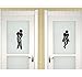 Bestjybt DIY Removable Washroom Toilet Bathroom WC Sign Door Accessories Wall Sticker Home Decor