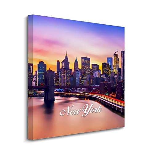 Toile d'horizon de New York Yelolyio 50x50 cm, la solution pour mur vide de bureau
