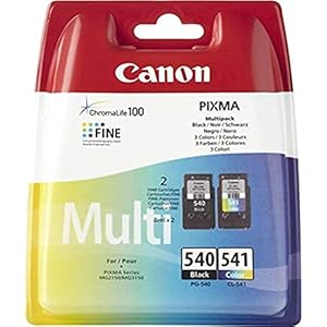 Canon Genuine Ink Cartridges PG-540/CL-541 – Pack of 2 Multi-Coloured For Selected PIXMA MX, MG and TS Series