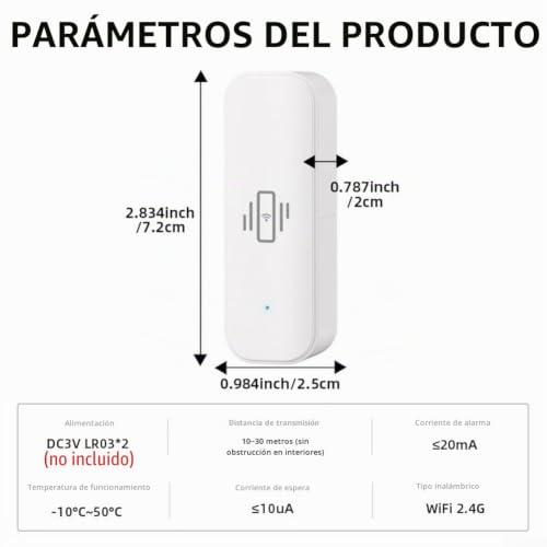 Miniatura 9 de Sensor De Vibración Wifi, Mini Detector Inalámbrico De Rotura De Vidrio Para Alarma Y Automatización Del Hogar Inteligente, No Requiere Concentrador, Compatible Con Tuya Para Aplicación Smart Life 10