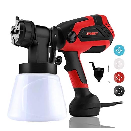 Paint Sprayer, 700 Watt High Power Home Electric Spray Gun, 4 Nozzle Sizes, Lightweight, Easy Spraying and Cleaning Perfect for Tables, Chairs, Fences, Interior Walls and Crafts