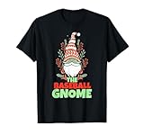il giocatore di baseball di natale gnomo di baseball maglietta
