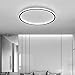 Produktbild Runde Deckenleuchte LED Moderne Minimalistische Mode Deckenlampe Schwarzer Rahmen Acryl Decken Leuchte Für Wohnzimmerlampe Schlafzimmerlampe Esszimmer Arbeitszimmer Flur Büro Villa,40cm/6500k/50w
