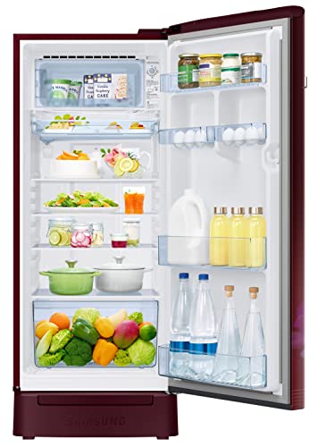 Image of Samsung 225L 4 Star Direct Cool Single Door Digital Inverter Refrigerator Appliance (RR23B2H2XHT /HL, Hydrangea Plum, 2022 Model)