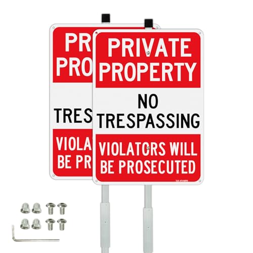 Panneau Propriété Privée Extérieur avec Piquet pour Grand Jardin et Allée
