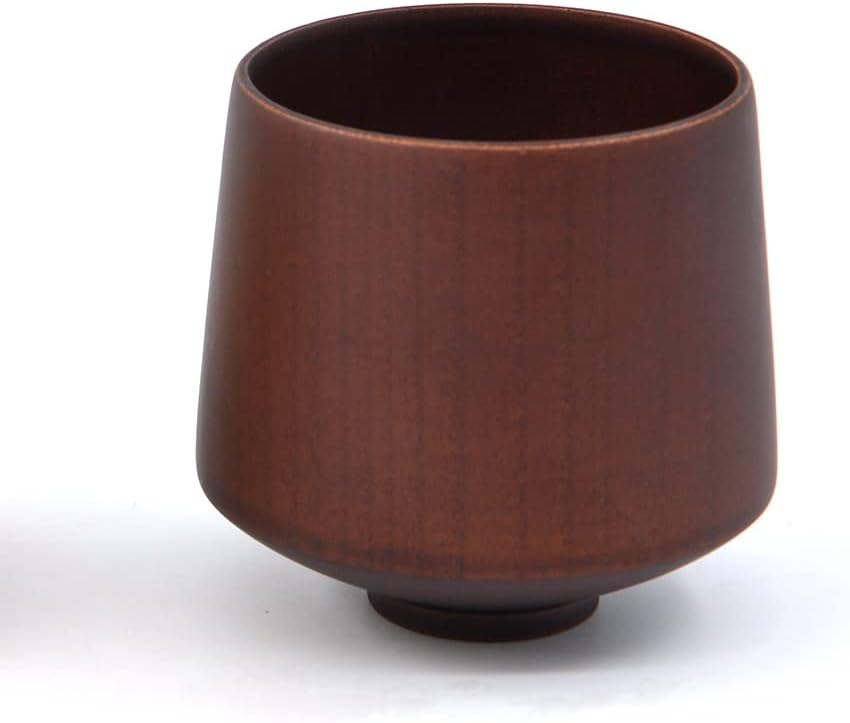 NaturoomNaturoom Wooden Cup, Japanese Style Tea Cup, Beer, Coffee Mug, Natural Solid Wood Perfect for Cold or Hot Drinks, 8.5Oz (Brown)