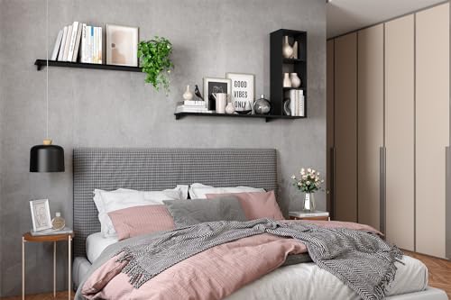 PRAT.K Prateleira Preta 1.5x20x60cm - Compacta e Versátil (Concept)