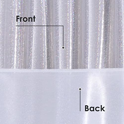 Fitable Silver Sequin Tablecloth For Parties 60X84 Inch - Sparkle Glitter Table Cloth Laser Rectangle Table Cover Overlay For Wedding Baby Shower Ceremony Birthday Cake Table Holiday Banquet #TOP3