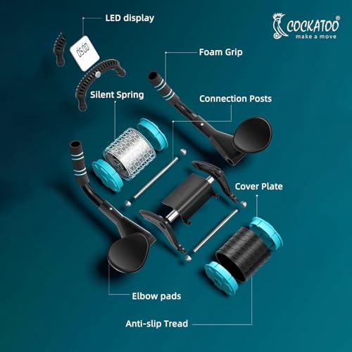 Image of Cockatoo Automatic Rebound Ab Roller for Men & Women|Home & Gym Ab Workout Equipment|Abs Workout Equipment for home|2 wheels Abdominal Ab Roller, Max weight 150 kg