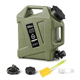 Aurarock 3.2/5 Gallon Water Jug with Spigot, Camping Water Jug, Water Storage Containers, BPA Free Water Container, Multifunction Water Tank for Camping,Hiking,Emergency Storage (Green, 3.2 Gallons)