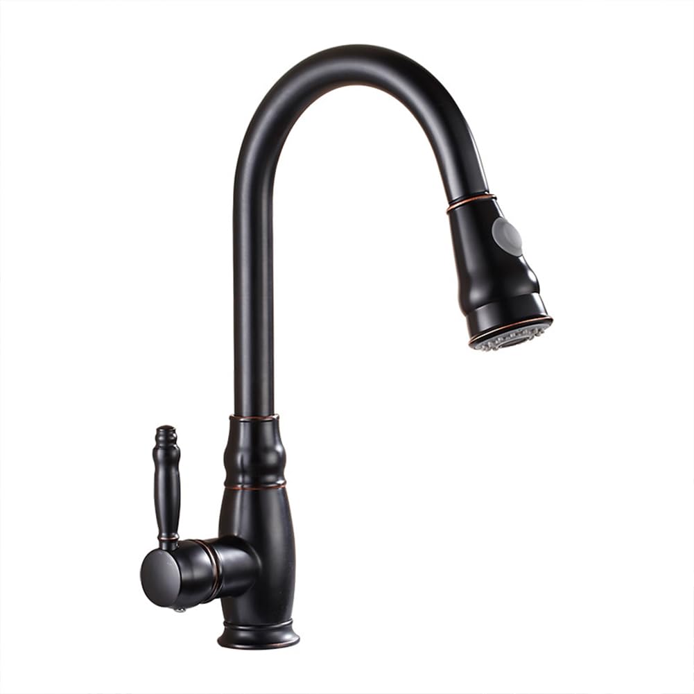 Grifo De Cocina Extraíble, Mezclador Monomando De Arco Alto, Rociador De 2 Chorros, Giro De 360°, Cuerpo De Latón, Acabado Cepillado, Monomando. A
