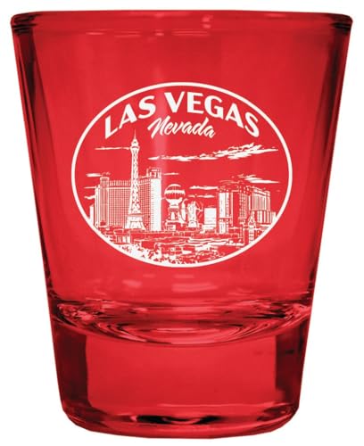 Vaso shot souvenir Las Vegas Nevada 2 oz rojo