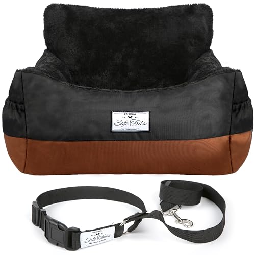 Safe-Tails-Dog-Car-Seat-for-Small-Dogs-Bonus-Safety-Belt-Leash-Included-Dog-Carriers-for-Small-Dogs-Detachable-and-Washable-Pet-Car-Seat-Puppy-Car-Seat-for-Small-Dogs-Pet-Booster-seat