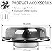 ECO HOUSE Solar Powered Roof Vent Exhaust Stainless Steel 5-inch Fan Ideal for Roof Attic RV Boats 12 CFM Only Exhaust ventilation