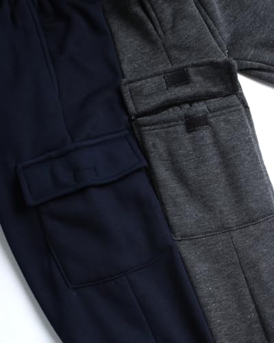 Quad Seven Boys Sweatpants - 4 Pack Active Fleece Boys Joggers or Cargo Pants for Kids - Performance Athletic Pants (4-18)3