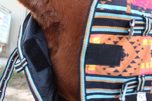 Image of Challenger 1200D Turnout Heavy-Weight Bellyband Rain Horse Winter Blanket Aztec 5B108