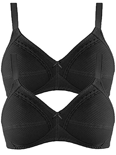 Preisvergleich Produktbild Naturana 2er Sparpack Soft BH 86545 = 100, B, Schwarz