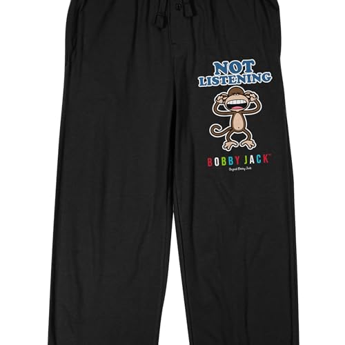 Bobby Jack Not Listening Men's Black Sleep Pajama Pants2