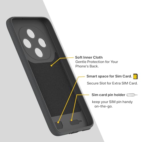 Image of Pikkme Back Cover for Oppo F31 Pro 5G Camera Protection 3D Hexa Cube Design Silicone Protective Bumper Case (Grey)