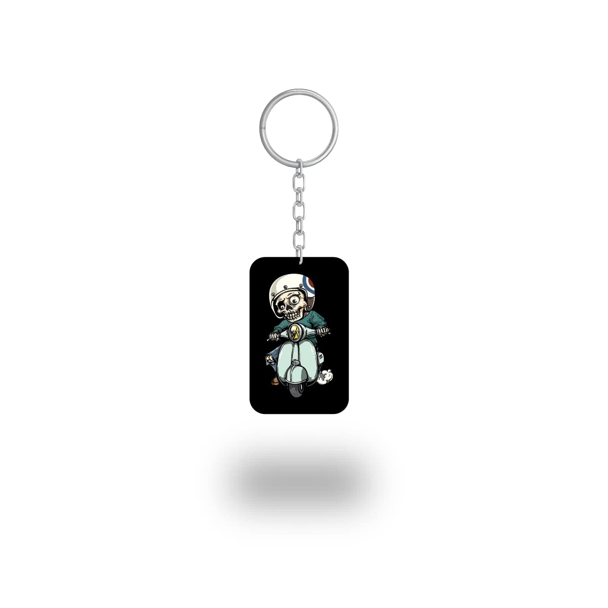 Crazy Skull Keychain For Car Bike Acrylic Printed Keychain Bike Car Bag Key Tag Key Rings Back Packs-image-15