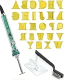 Arokimi Wood Burning Alphabet Letter Kit, Branding Irons Personalized for Wood Leather Branding Set Compatible with Walnut Hollow Iron, 26 Iron 5/8 Tall, Clear