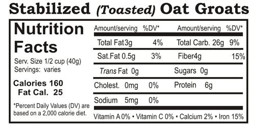 Grain Place Foods Avena en Grano Tostada Orgánica 25 lb miniatura 2