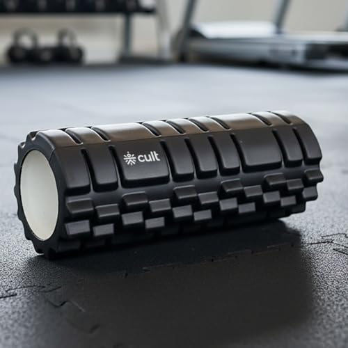 Image of Cult Foam Roller for Deep Tissue Massage - Muscle Recovery, Pain Relief & Mobility Training - Ideal for Gym, Yoga, and Home Workouts- Black