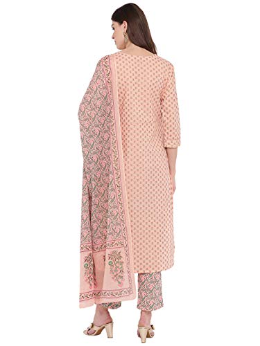 Image of Vbuyz Women Foil Print & Gota Patti Work Straight Cotton Salwar Suit | Straight Kurta Pant Dupatta | Kurta Set with Dupatta for Women | Suit Set | Ethnic Set | Printed Kurta Set