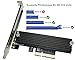 Bejavr M.2 NVME to PCIe 3.0/4.0 x4 Adapter, NVME/AHCI SSD to PCIe Expansion Card with Aluminum Heatsink Solution, Supports PCI-Express X4 X8 X16 Slots