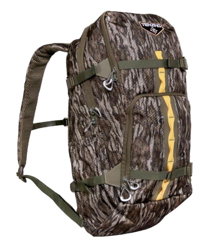 Image of TENZING 1200 Whitetail Day Pack, Mossy Oak Bottomlands | Hydration Bladder Compatible Ultra-Durable Camo Hunting Backpack with 4 Compartments & 11 Pockets