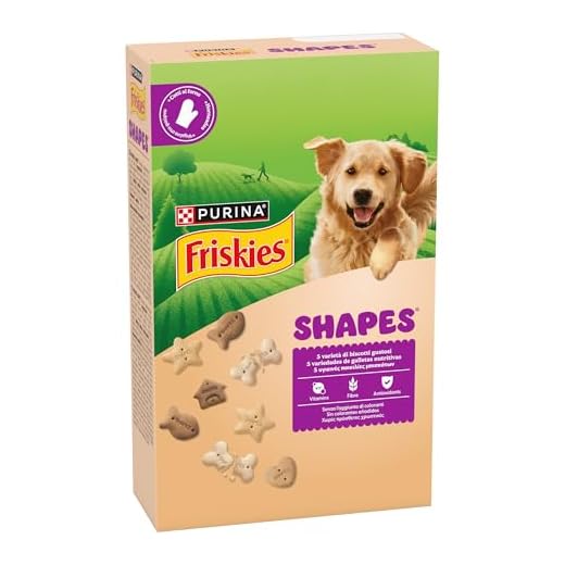 Purina Friskies Shapes, Snack, premios, Galletas para perros , 6 bolsas de 800g