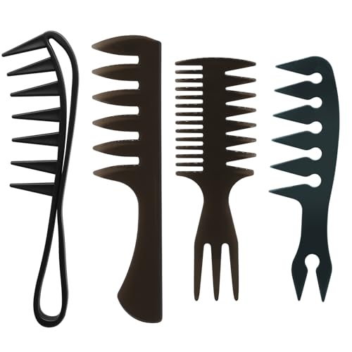 Set de 4 peines para peinar, plástico ABS miniatura 1