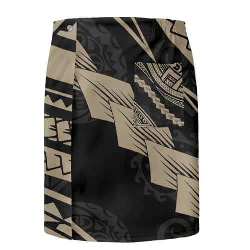 Men's Tahitian Pareo Aloha Swimwear Cover-Up Islander Tapa Cloth Polynesian Ethnic Pattern2