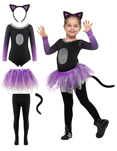 Disfraz infantil de falda tutú gato para niñas
